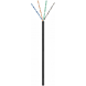 Kabel zewnętrzny CAT6 U/UTP 305m na szpuli sztywny czarny CCA