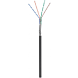 Kabel zewnętrzny CAT6 SF/UTP 305m na szpuli, elastyczny, czarny, CCA