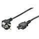 Kabel zasilający kątowy Schuko do C5 1,80m czarny