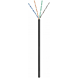 Kabel zewnętrzny CAT6 U/UTP 100m na szpuli sztywny czarny CCA