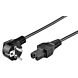 Kabel zasilający kątowy Schuko do C15 2m czarny