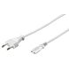 Kabel zasilający wtyczka euro do C7 1,50m biały