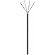 Kabel zewnętrzny CAT6 U/UTP 50m na szpuli, elastyczny, czarny, CCA