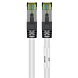 Kabel krosowy Cat8 S/FTP (PIMF) 1m biały
