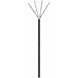 Kabel zewnętrzny CAT6 U/UTP 100m na szpuli, elastyczny, czarny, CCA