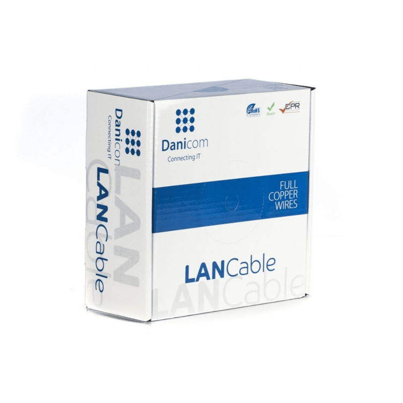 DANICOM CAT5E UTP 100m Kabel zewnętrzny na rolce sztywny - PE (Fca)