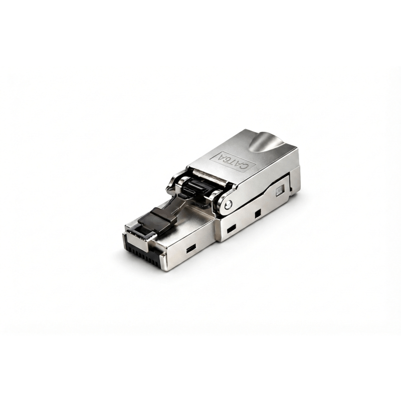 Złącze RJ45 DANICOM S/FTP CAT6A beznarzędziowe - do rdzenia stałego