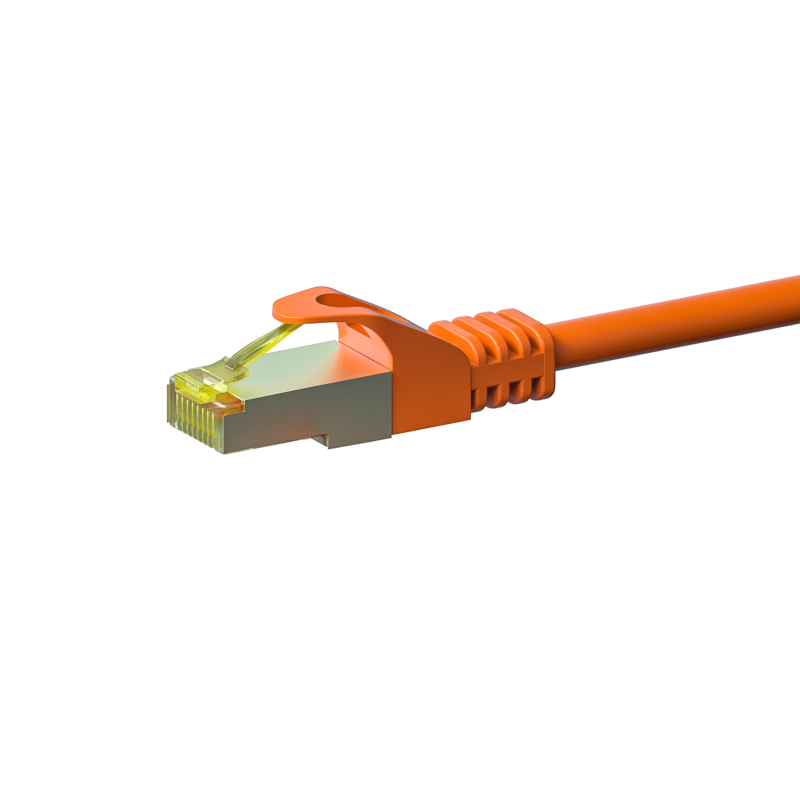 Kabel krosowy Cat7 S/FTP (PIMF) 5m pomarańczowy