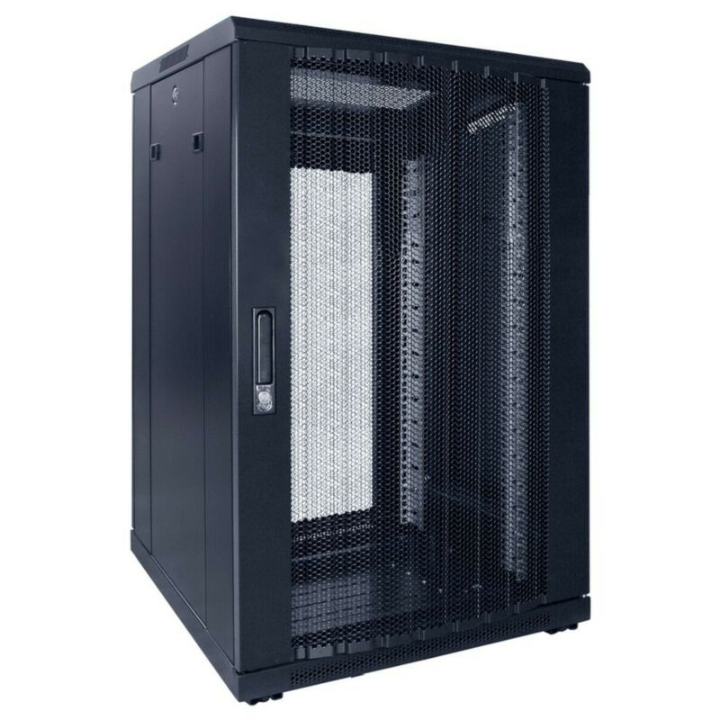 Szafa serwerowa 18U z drzwiami perforowanymi 600x600x1000mm (szer. x gł. x wys.)