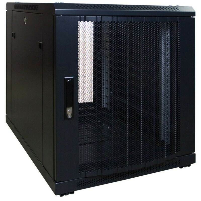 Mini szafa serwerowa 12U z drzwiami perforowanymi 600x600x720mm (szer. x gł. x wys.)
