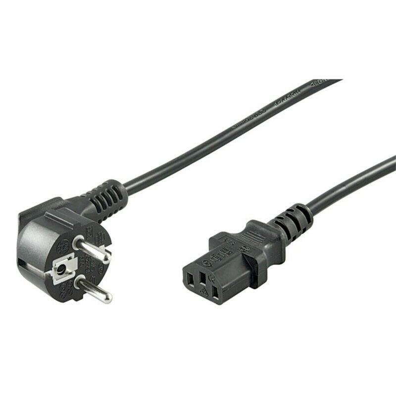 Kabel zasilający Schuko kątowy do C13 1,50m czarny