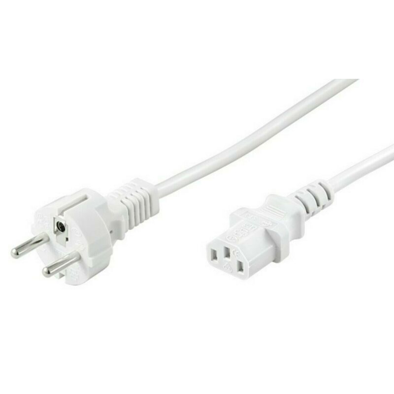 Kabel zasilający Schuko do C13 2m biały