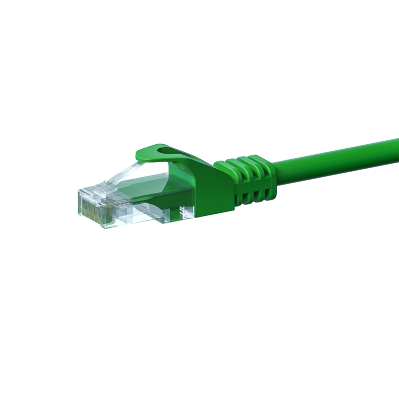 Kabel krosowy UTP CAT5e 15m zielony - 100% miedź