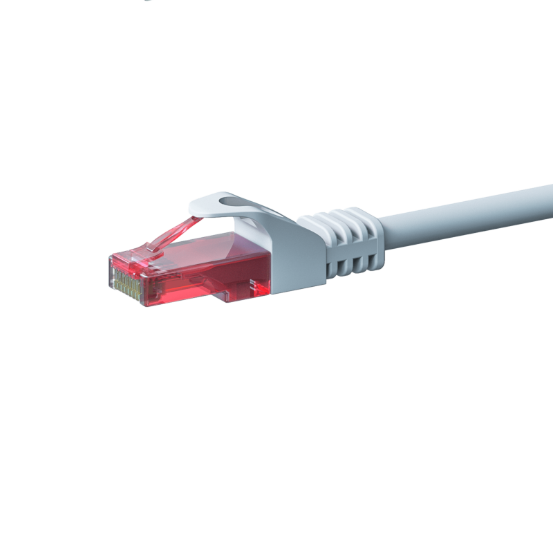 Kabel krosowy UTP CAT6 0,25m biały - 100% miedź