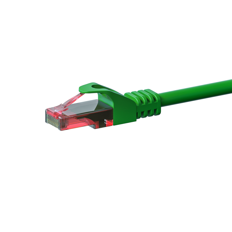 Kabel krosowy UTP CAT6 0,50m zielony - 100% miedź