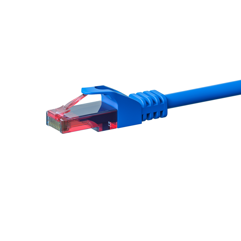 Kabel krosowy UTP CAT6 30m niebieski - 100% miedź