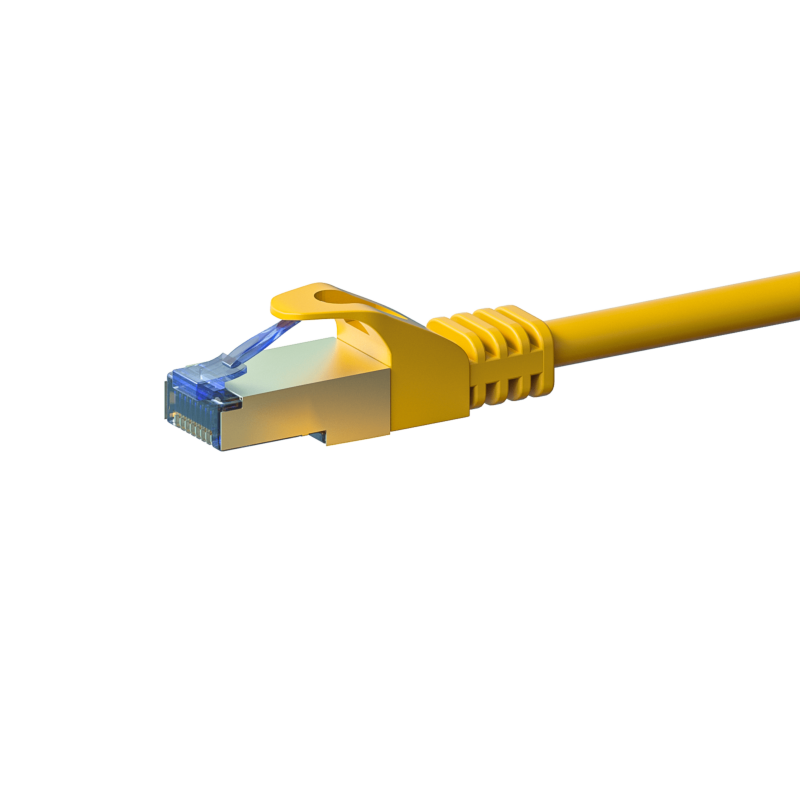 Kabel krosowy CAT6a S/FTP (PIMF) 1,50 m żółty