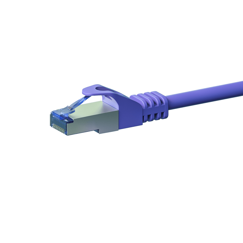 Kabel krosowy CAT6a S/FTP (PIMF) 10m fioletowy