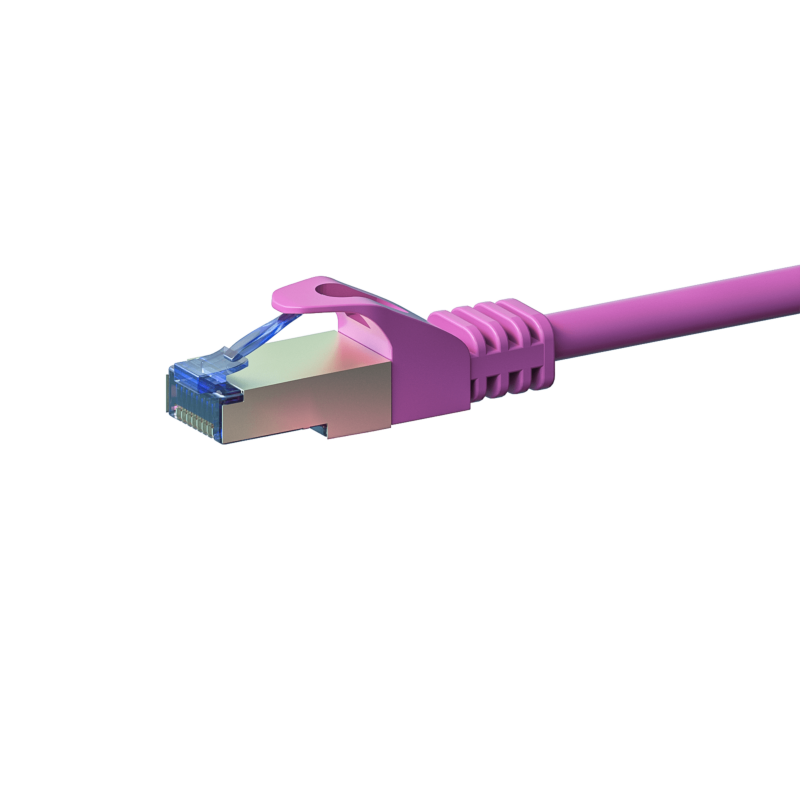 Kabel krosowy CAT6a S/FTP (PIMF) 50m różowy