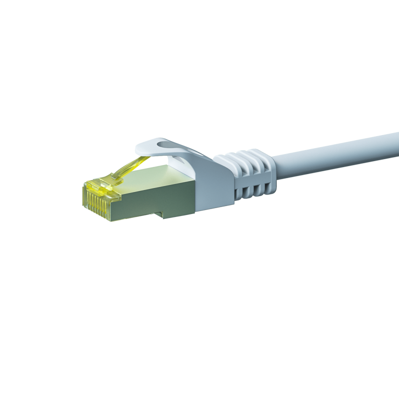 Kabel krosowy Cat7 S/FTP (PIMF) 7,50 m biały