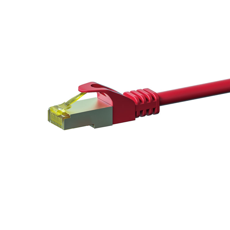 Kabel krosowy Cat7 S/FTP (PIMF) 0,50 m czerwony