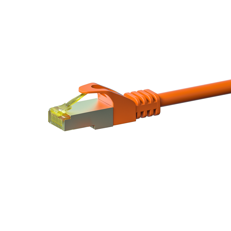 Kabel krosowy Cat7 S/FTP (PIMF) 0,50 m pomarańczowy