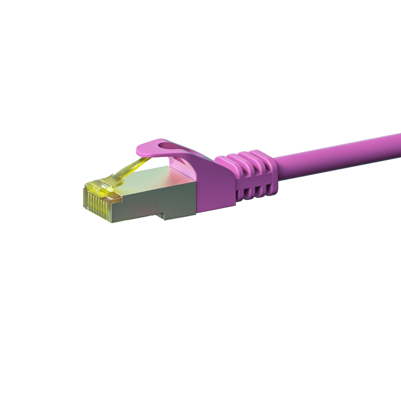 Kabel krosowy Cat7 S/FTP (PIMF) 2m różowy