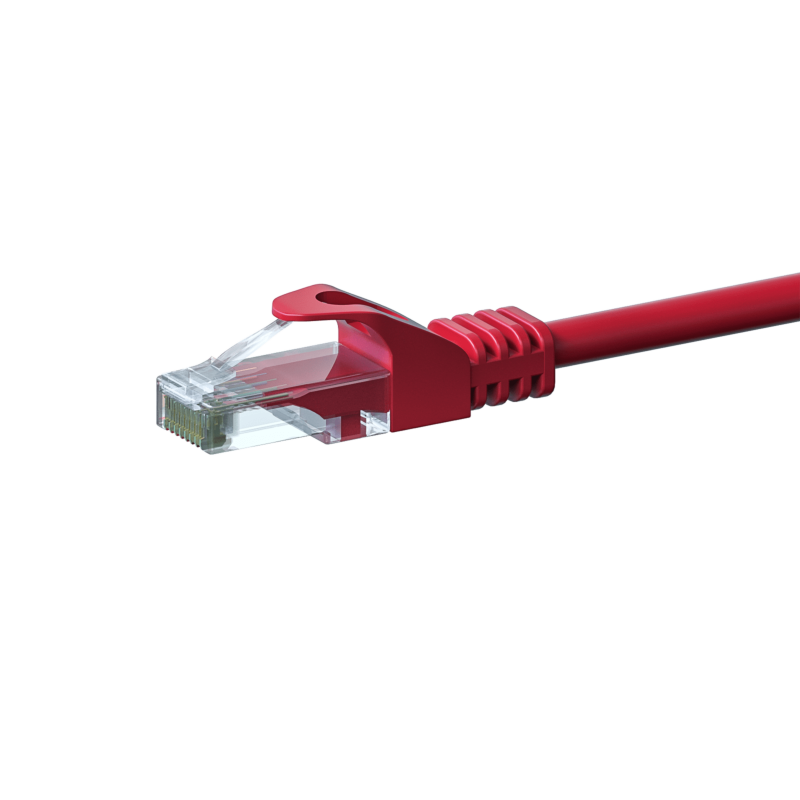 Kabel krosowy UTP CAT6 7,50 m czerwony - CCA