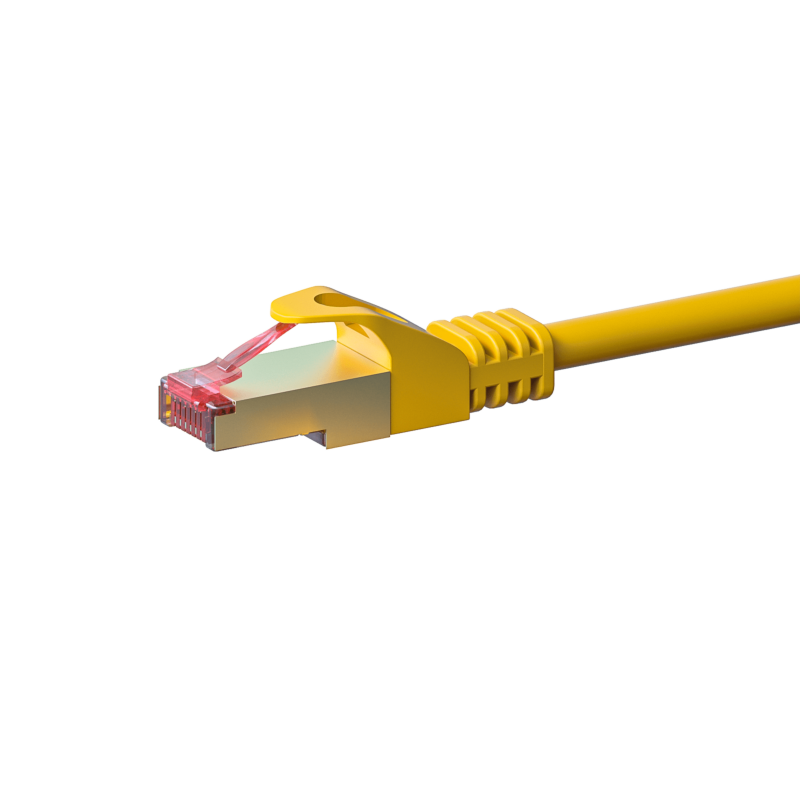Kabel krosowy CAT6 S/FTP (PIMF) 1,50 m żółty