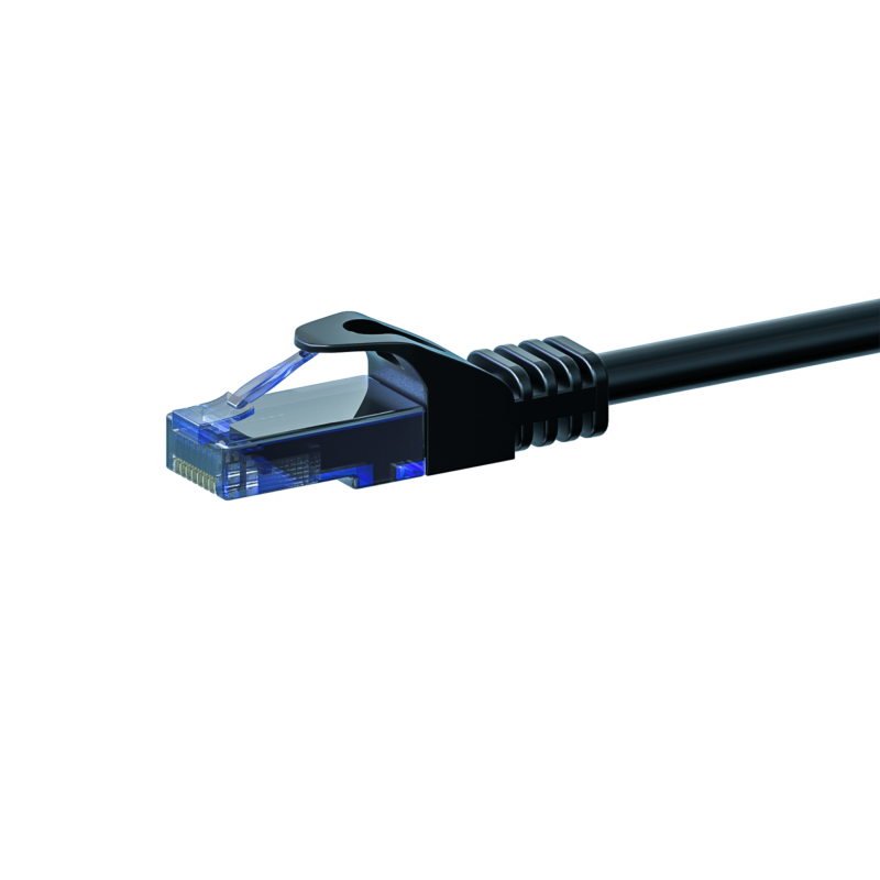 Kabel krosowy UTP CAT6a 1,50 m czarny - 100% miedź