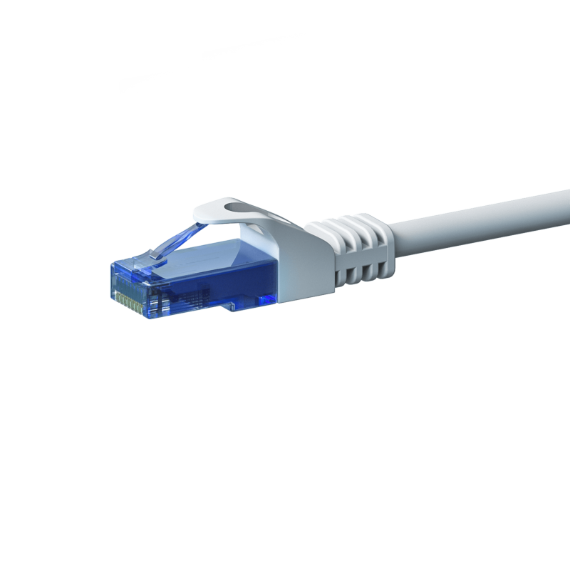 Kabel krosowy UTP CAT6a 0,25 m biały - 100% miedź