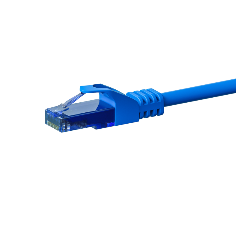 Kabel krosowy UTP CAT6a 0,50m niebieski - 100% miedź