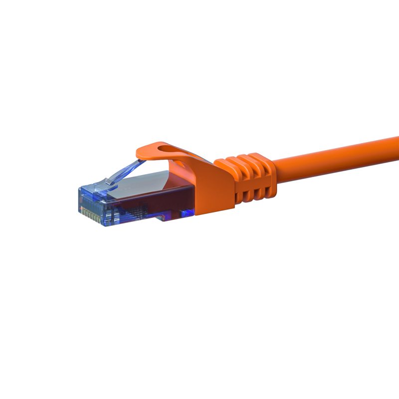 Kabel krosowy UTP CAT6a 0,25 m pomarańczowy - 100% miedź