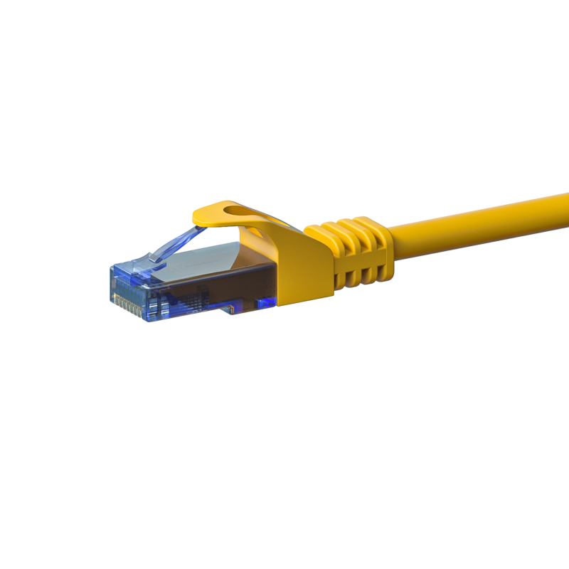 Kabel krosowy UTP CAT6a 0,15 m żółty - 100% miedź