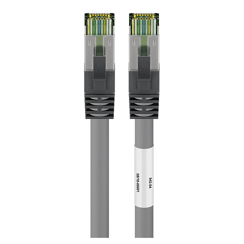 Kabel krosowy Cat8 S/FTP (PIMF) 2m szary
