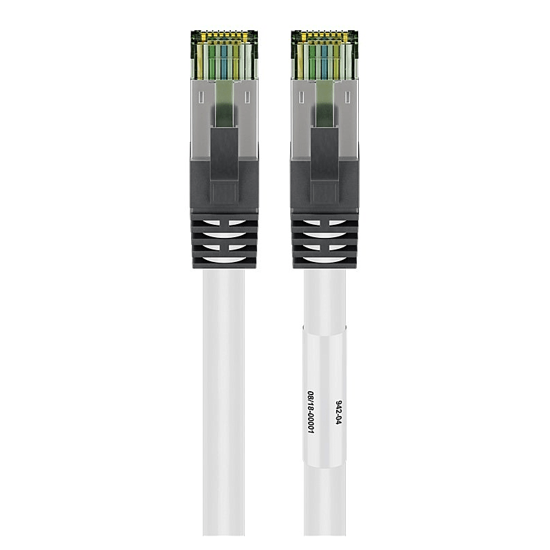 Kabel krosowy Cat8 S/FTP (PIMF) 5m biały