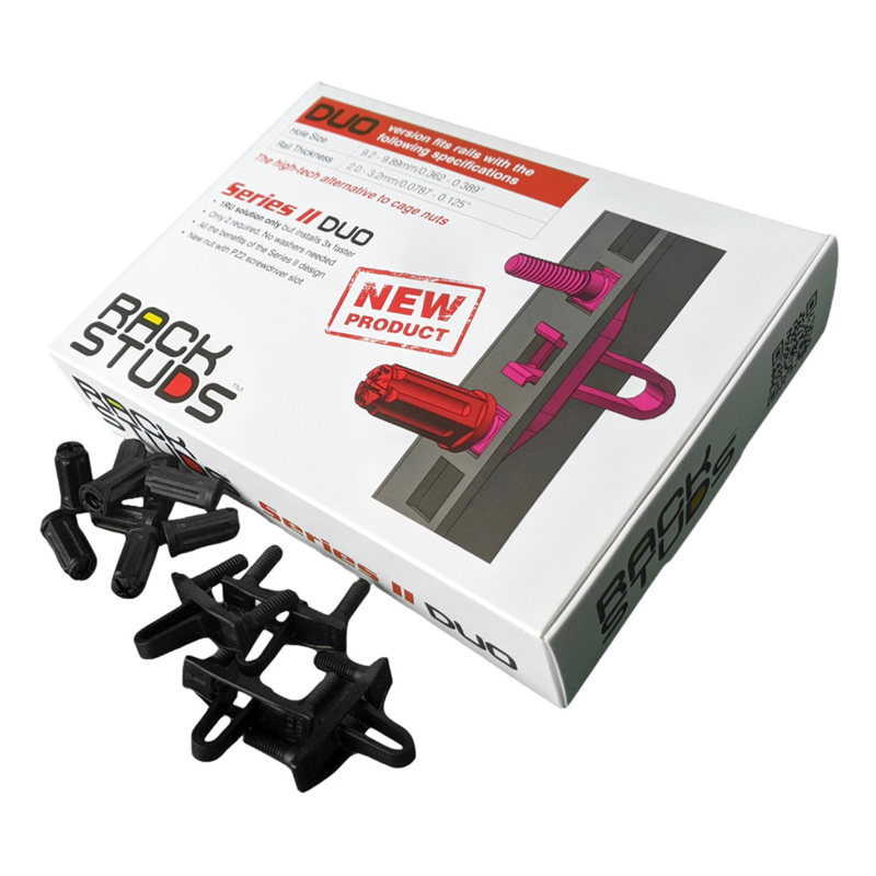 Rackstuds DUO Seria II – czarny – 20 sztuk