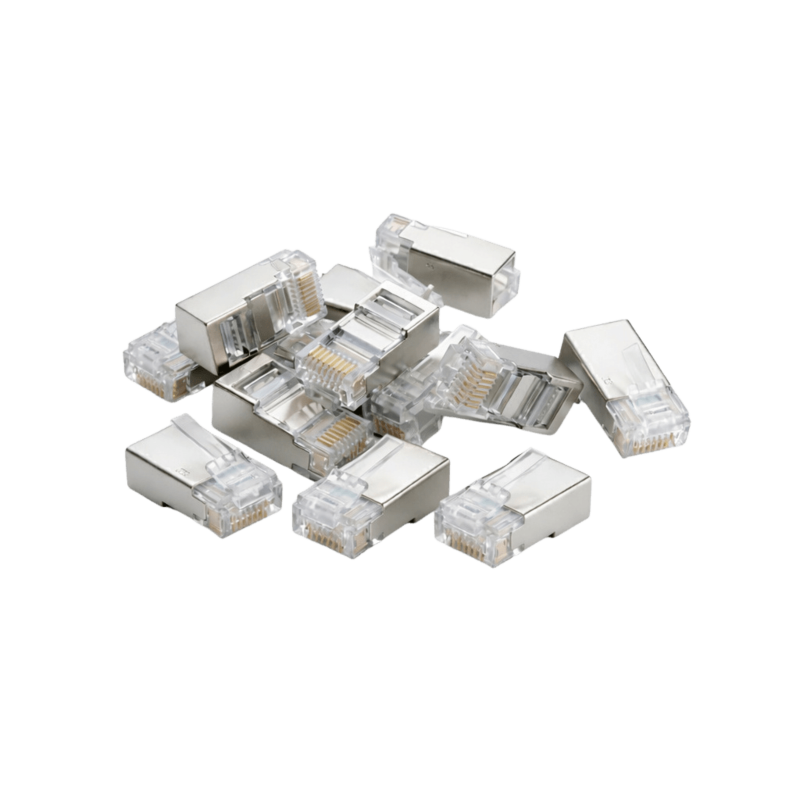 Złącze DANICOM FTP CAT6 RJ45 - do drutu litego - 10 szt.