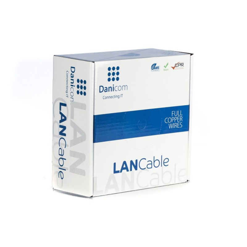 DANICOM CAT7 S/FTP 100m Kabel zewnętrzny na rolce sztywny - PE (Fca)