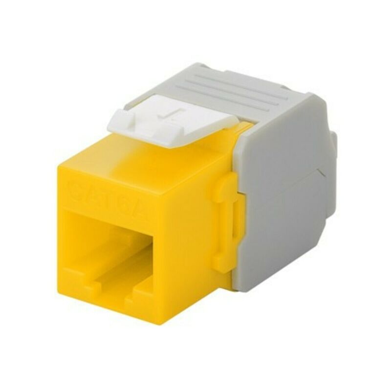Złącze Keystone CAT6a UTP - beznarzędziowe - żółte