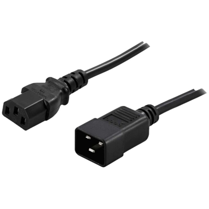 Kabel zasilający C13 do C20 1,80m czarny
