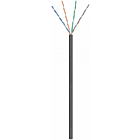 Kabel zewnętrzny CAT6 U/UTP 305m na szpuli sztywny czarny CCA