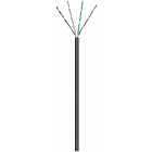 Kabel zewnętrzny CAT6 U/UTP 100m na szpuli sztywny czarny CCA