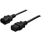 Kabel zasilający C14 do C19 1,80m czarny