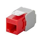Złącze Keystone CAT6a UTP - beznarzędziowe - czerwone