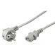 Kabel zasilający Schuko kątowy do C13 2m szary