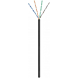 Kabel zewnętrzny CAT6 U/UTP 305m na szpuli sztywny czarny CCA