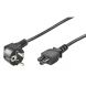 Kabel zasilający kątowy Schuko do C5 1,80m czarny