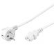 Kabel zasilający Schuko kątowy do C13 2m biały