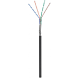 Kabel zewnętrzny CAT6 SF/UTP 50m na szpuli, elastyczny, czarny, CCA